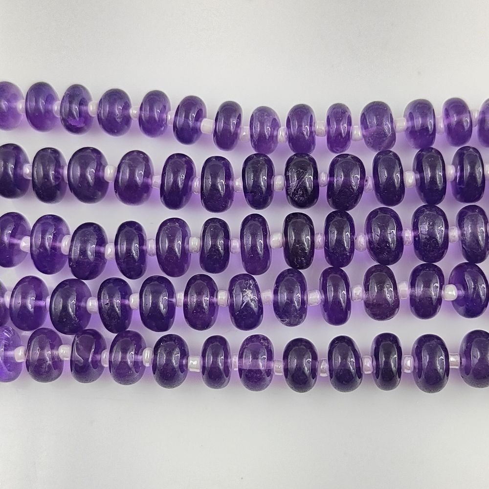 Genuine Amethyst Gemstone Beads – Smooth & Polished