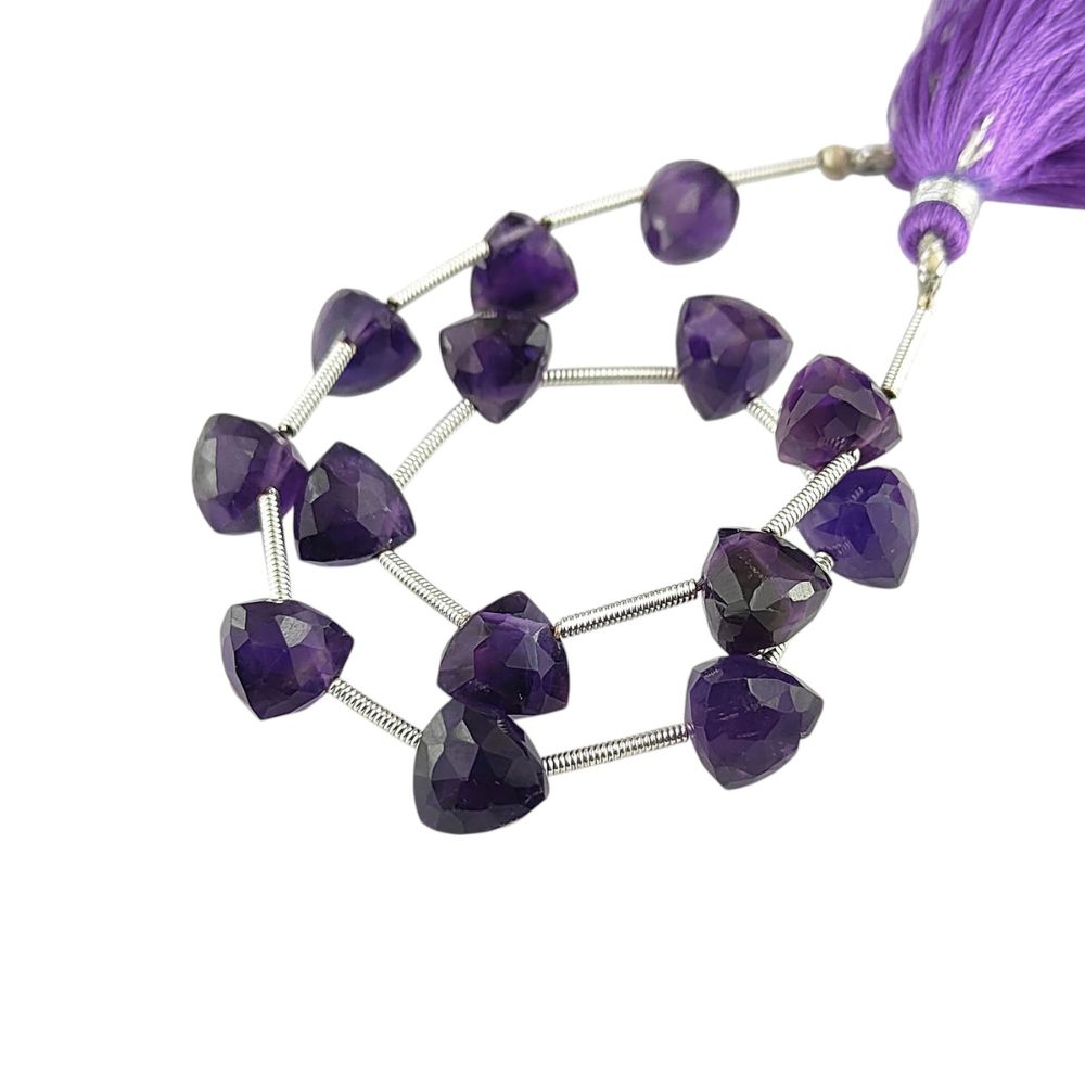Trillion Cut Amethyst Beads