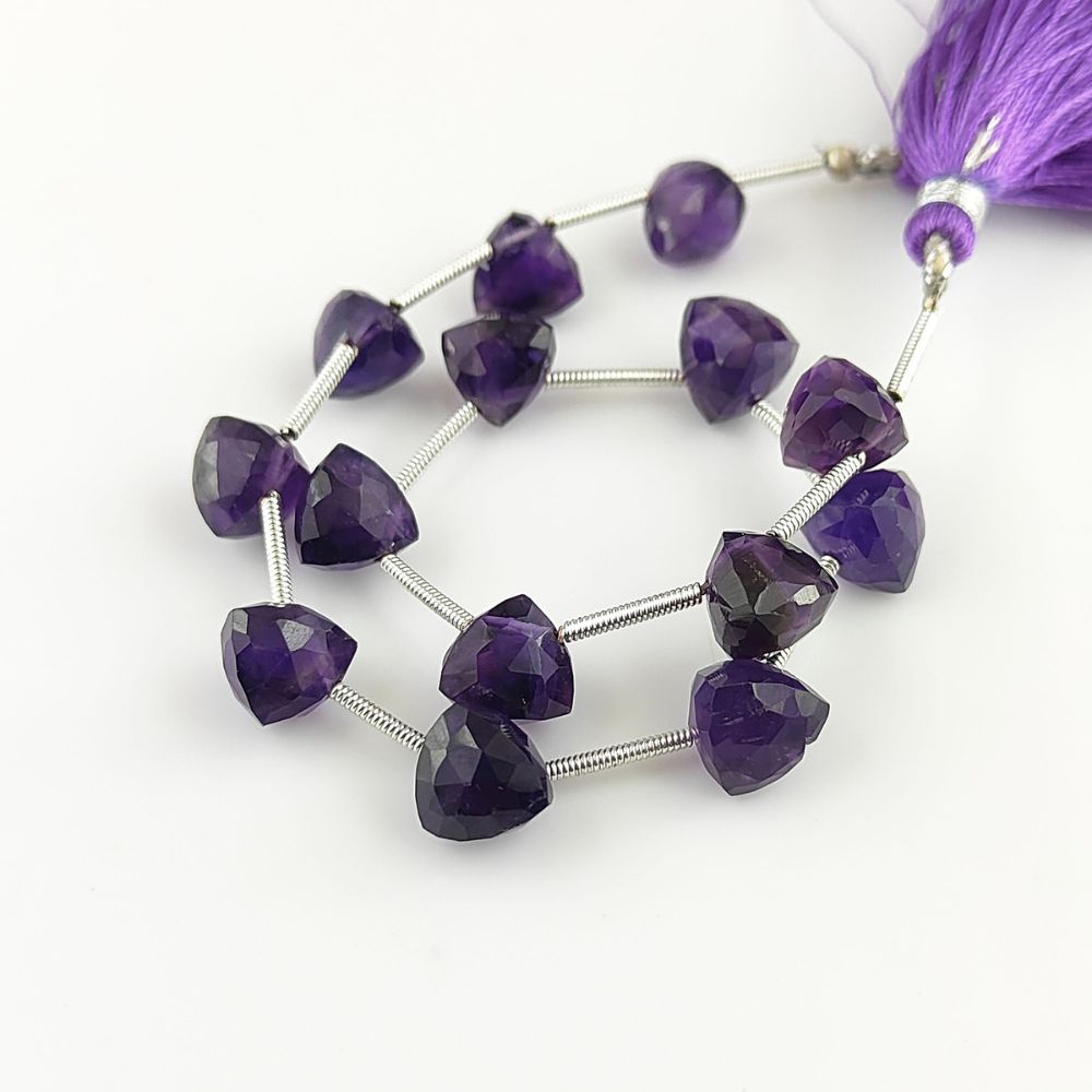 Natural Purple Amethyst Faceted Beads