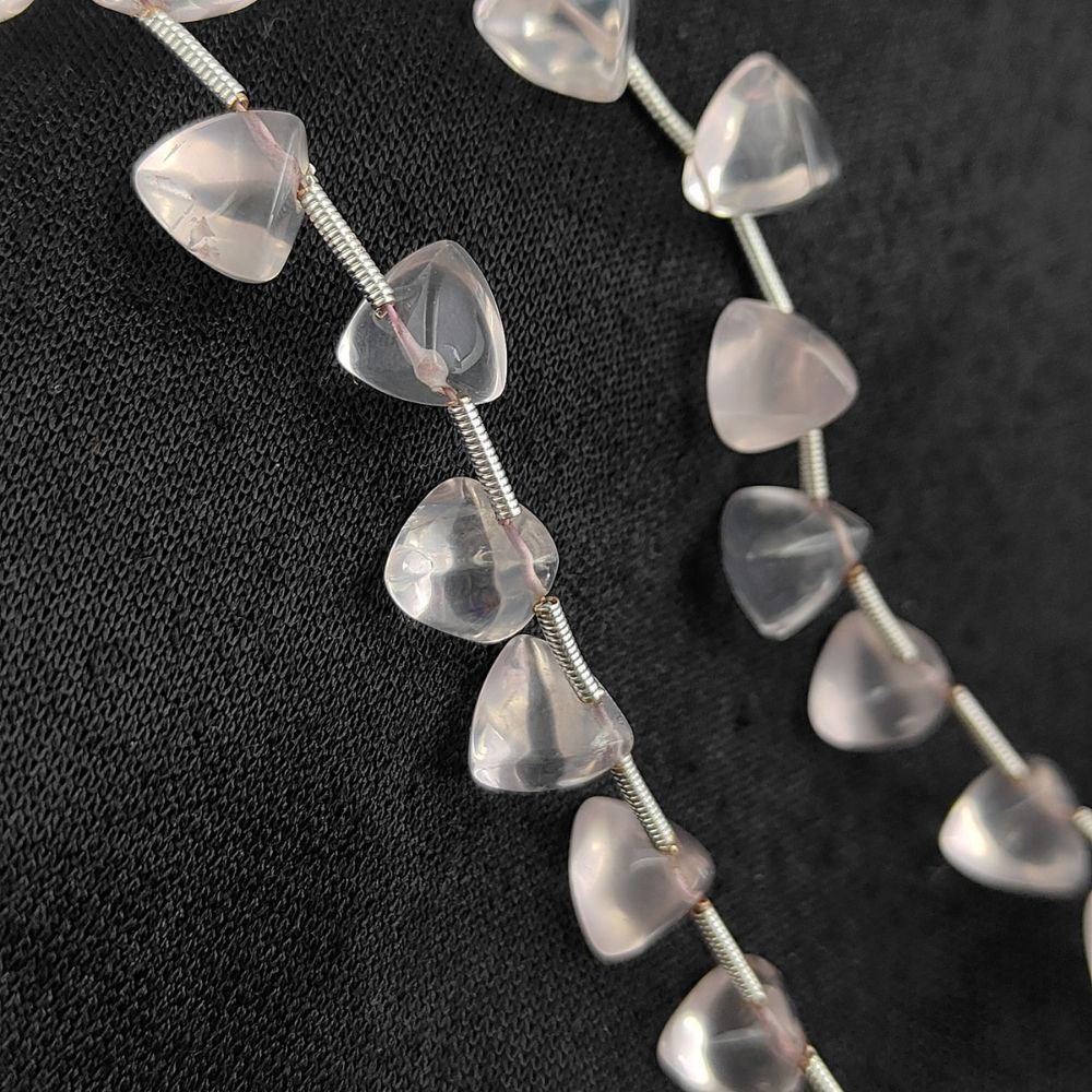 Top-drilled rose quartz beads for earrings and pendants