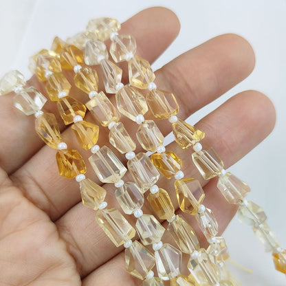November Birthstone Citrine Beads Natural 5-12mm Nugget Gemstones for Necklaces & Bracelets