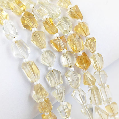 November Birthstone Citrine Beads Natural 5-12mm Nugget Gemstones for Necklaces & Bracelets