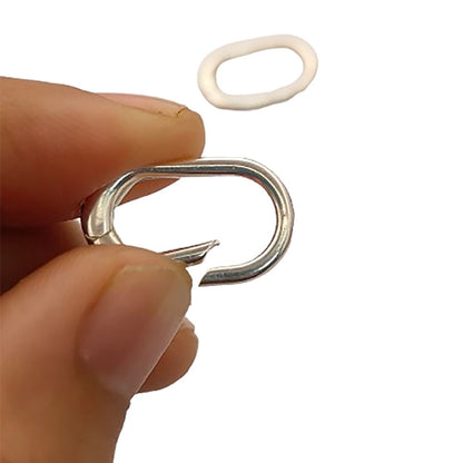 Oval Spring Carabiner Clasp Gold Silver Finish, Minimalist Jewelry Connector for Necklace & Bracelet