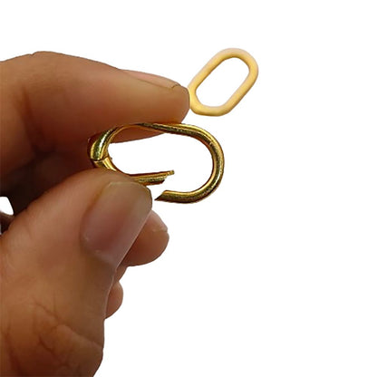 Oval Spring Carabiner Clasp Gold Silver Finish, Minimalist Jewelry Connector for Necklace & Bracelet