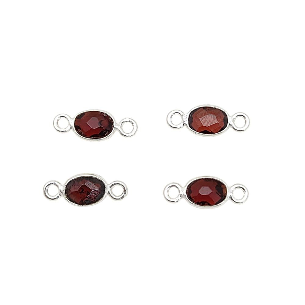 All Birthstone Gemstone Connector Charms in 925 Sterling Silver