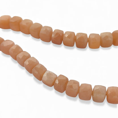 Peach Moonstone Gemstone Beads Natural, Soft Peach Jewelry Making Supplies for Bracelets & Necklaces – Selling Per Strand