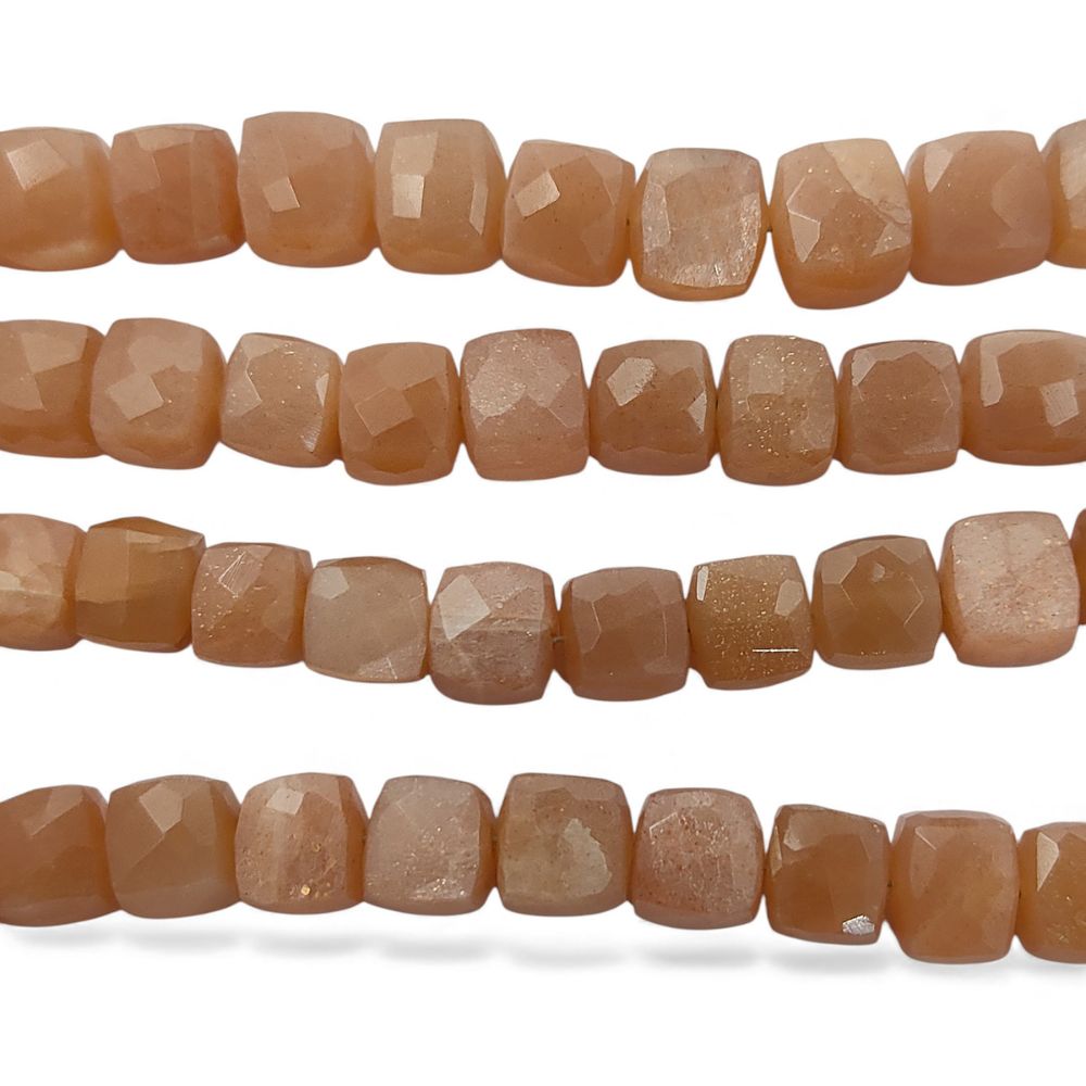 Peach Moonstone Gemstone Beads Natural, Soft Peach Jewelry Making Supplies for Bracelets & Necklaces – Selling Per Strand