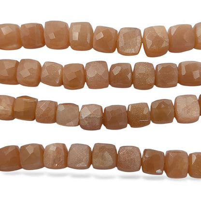 Peach Moonstone Gemstone Beads Natural, Soft Peach Jewelry Making Supplies for Bracelets & Necklaces – Selling Per Strand