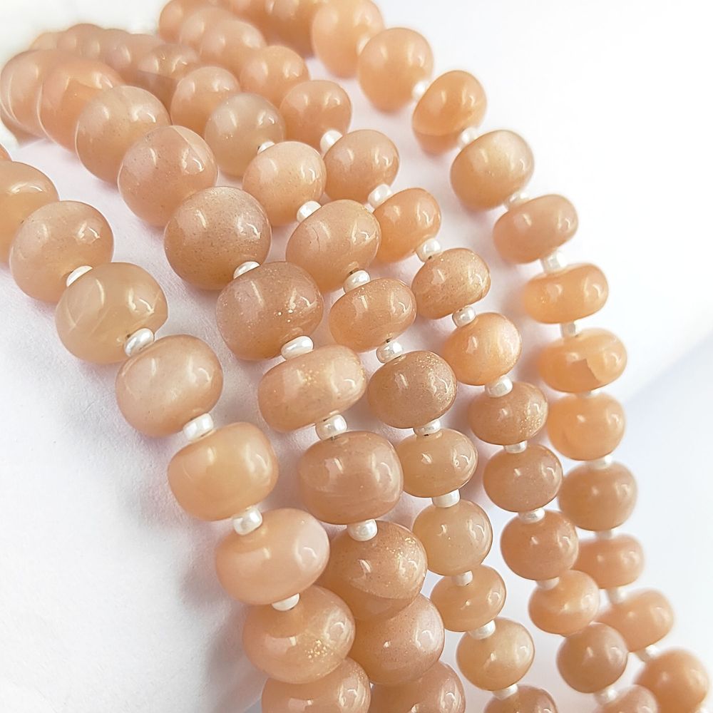 Natural Peach Moonstone Beads – Perfect for Jewelry Making
