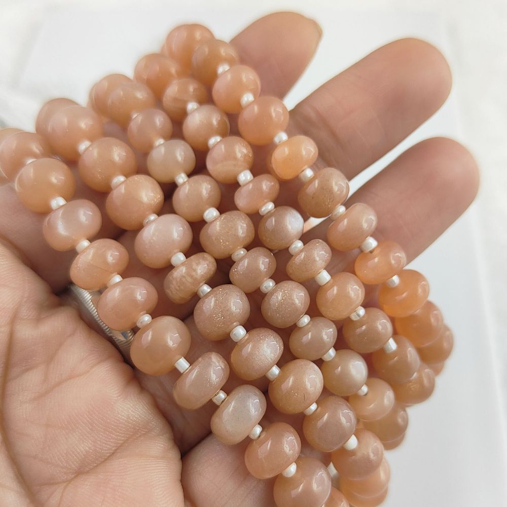 Genuine Peach Moonstone Strands – Warm & Luminous
