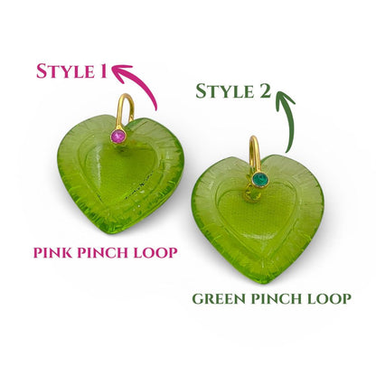 Peridot Quartz Heart Gemstone Pendant August Birthstone Charm with 925 Sterling Silver Fancy Bail for Necklace Makin- Selling Per Piece