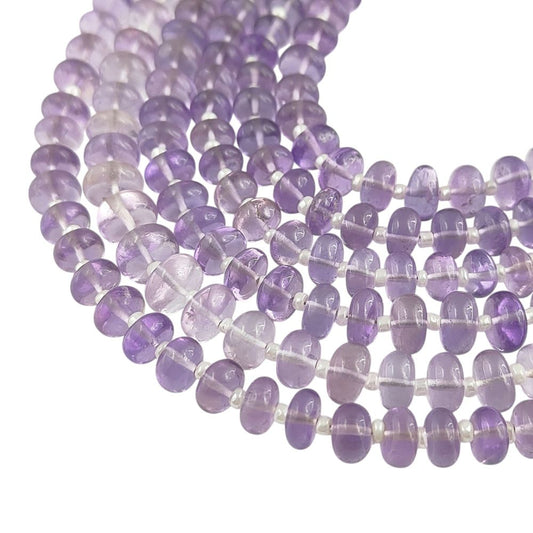 Pink Amethyst Rondelle Beads – Soft & Elegant