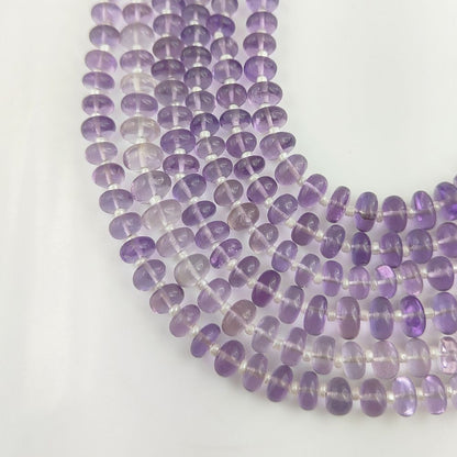 Pink Amethyst Rondelle Gemstone Beads for Making Jewelry