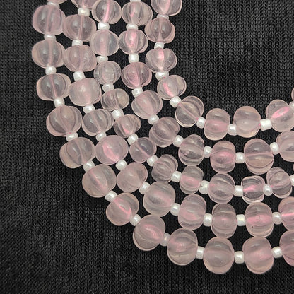 Rose Quartz Pumpkin Beads – Lovely Pink Gemstones for Unique Handmade Jewelry