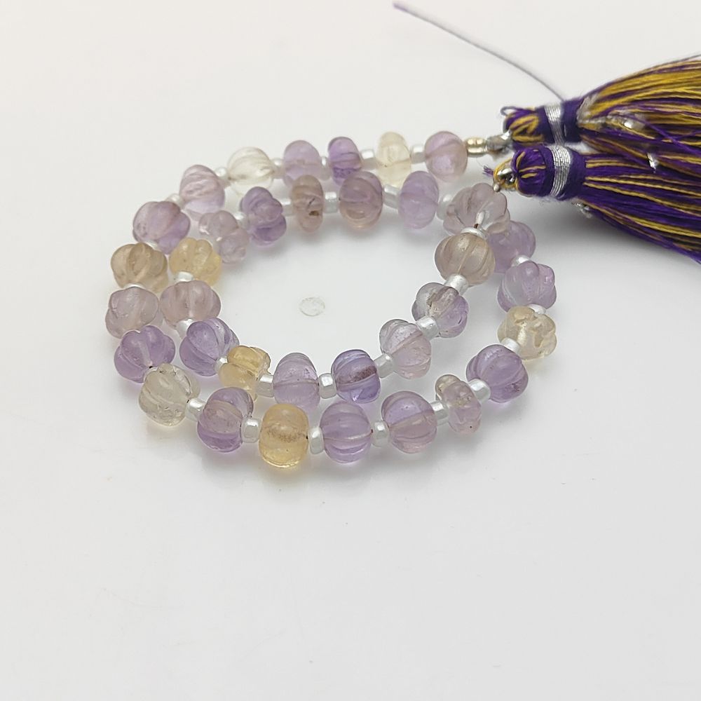 Natural Ametrine Pumpkin Gemstone Beads for Jewelry Designers & Crafters