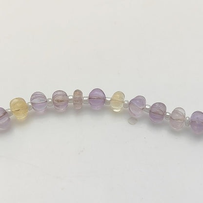 Pumpkin Shaped Ametrine Gemstone Beads Natural Carved Beads for Jewelry Designers