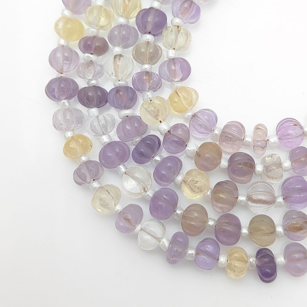 Handcrafted Ametrine Pumpkin Beads – Ideal for Jewelry Makers & Designers