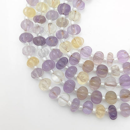 Handcrafted Ametrine Pumpkin Beads – Ideal for Jewelry Makers & Designers