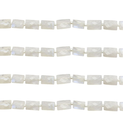 Rainbow Moonstone Faceted Rectangle Loose Beads Ideal for Necklaces, Bracelets & Earrings