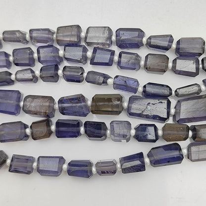 Rare Iolite Gemstone Beads Faceted Nugget 5-12mm for Handmade Necklaces & Bracelets