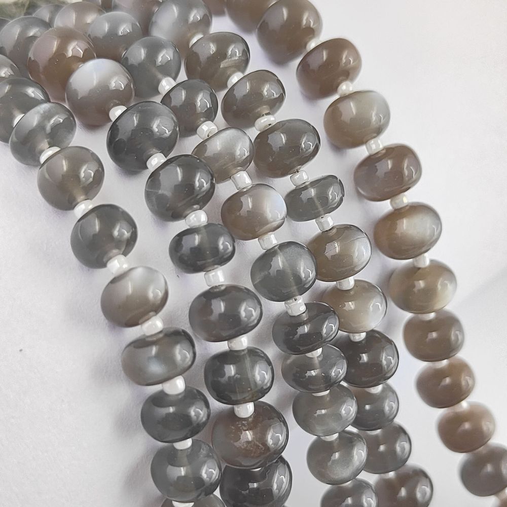 AAA-Grade Grey Moonstone Strands – Perfect for Jewelry Making