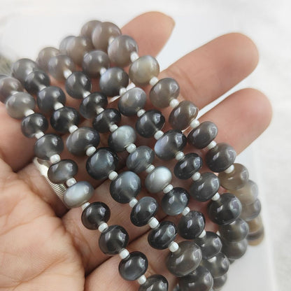 Natural Grey Moonstone Beads – Soft, Shimmering Beauty