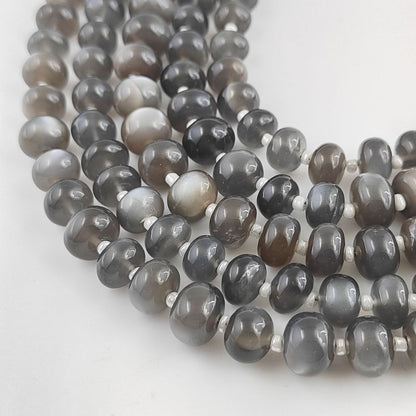 Smooth & Polished Grey Moonstone Beads – Mystic Glow