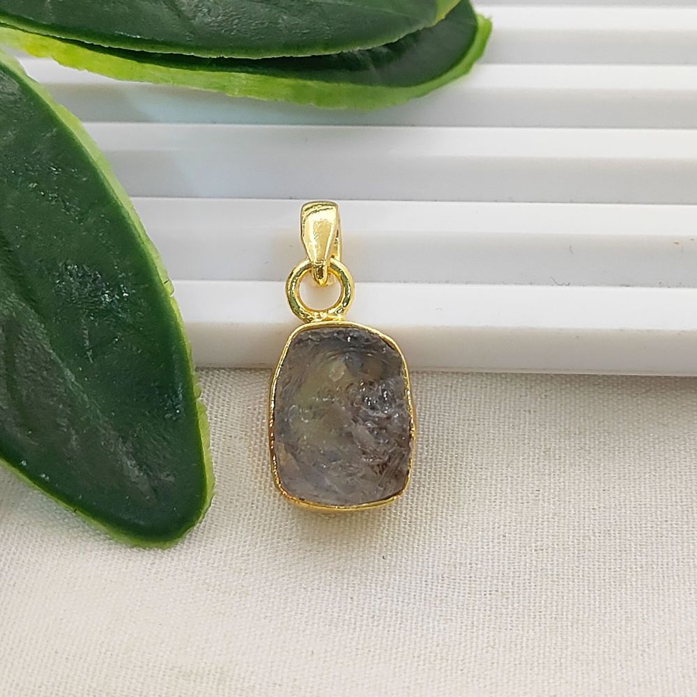 Raw Herkimer Diamond Jewelry Charm Collet Set Pendant for Bracelets & Necklaces