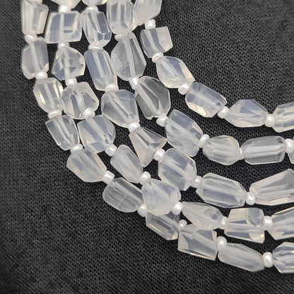 Raw Ice Quartz Faceted Beads Nugget Shape 5-12mm for Handmade Jewelry & Art