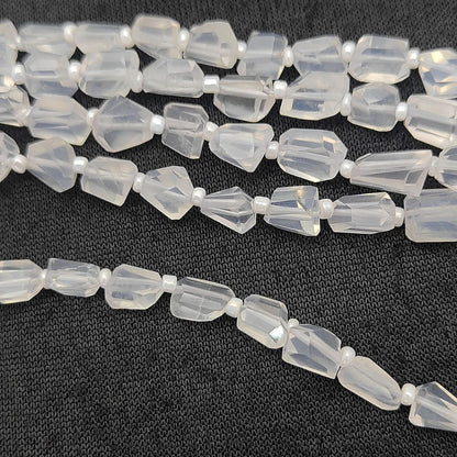 Raw Ice Quartz Faceted Beads Nugget Shape 5-12mm for Handmade Jewelry & Art