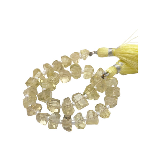Raw Lemon Quartz Beads – Natural Irregular Loose Gemstone Chips