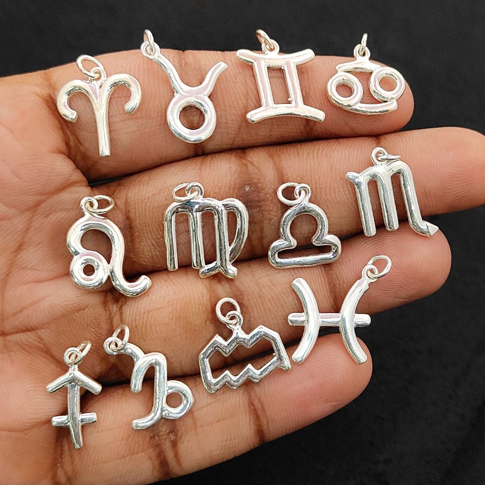 Sagittarius Zodiac Pendant Handmade Sterling Silver Astrology Charm for Necklace or Bracelet – Selling Per Piece