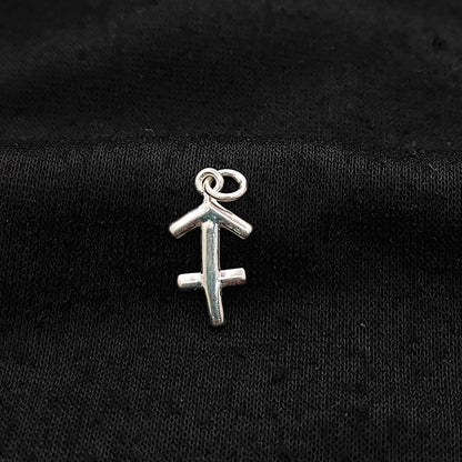 Sagittarius Zodiac Pendant Handmade Sterling Silver Astrology Charm for Necklace or Bracelet – Selling Per Piece