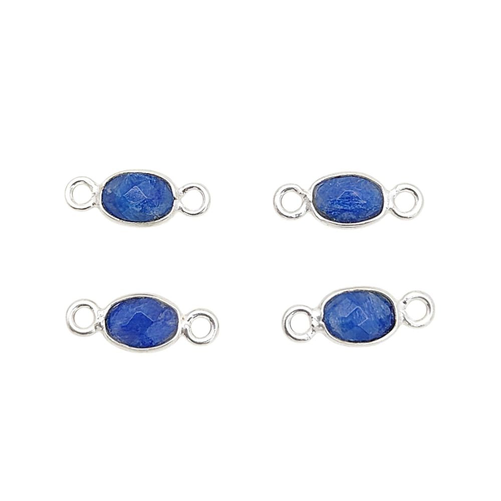 All Birthstone Gemstone Connector Charms in 925 Sterling Silver