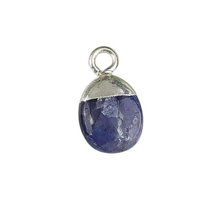 8–10mm Genuine Blue Sapphire Healing Crystal Tumble Pendant Smooth Polished September Birthstone Gemstone Charm- Selling Per Piece