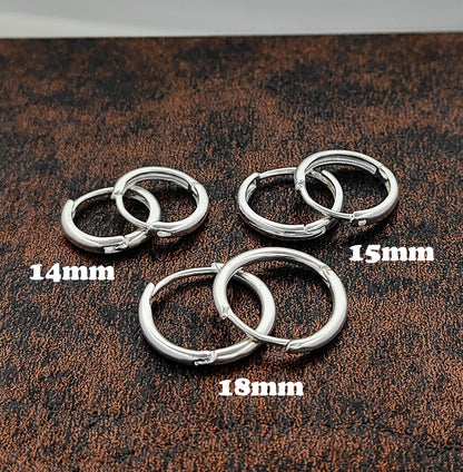 Gold & Silver Plated Hoop Earrings Findings Hinged Lever Back Hoops for DIY Jewelry & Earring Making Supplies- Selling Per Pair