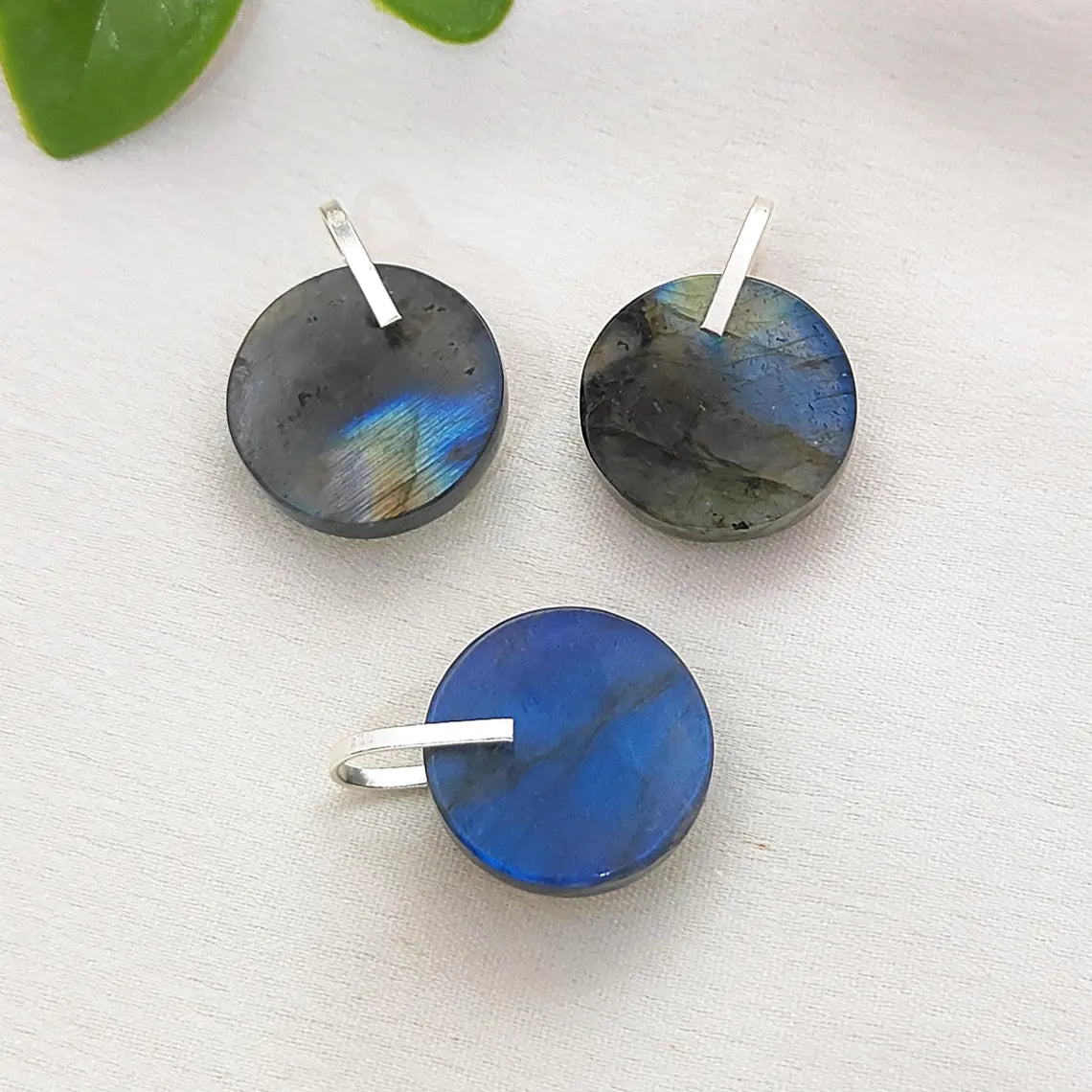 Smiling Moon Face Pendant Hand Carved Labradorite Face Charm with Flashy Blue Fire, Spiritual Amulet Jewelry Making Supply- Selling Per Piece