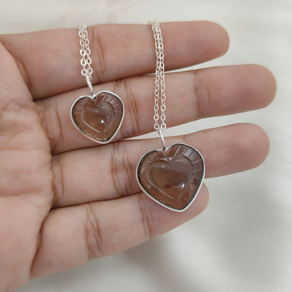Handcrafted Smoky Quartz Heart Gemstone Necklace – Thoughtful Gift for Women