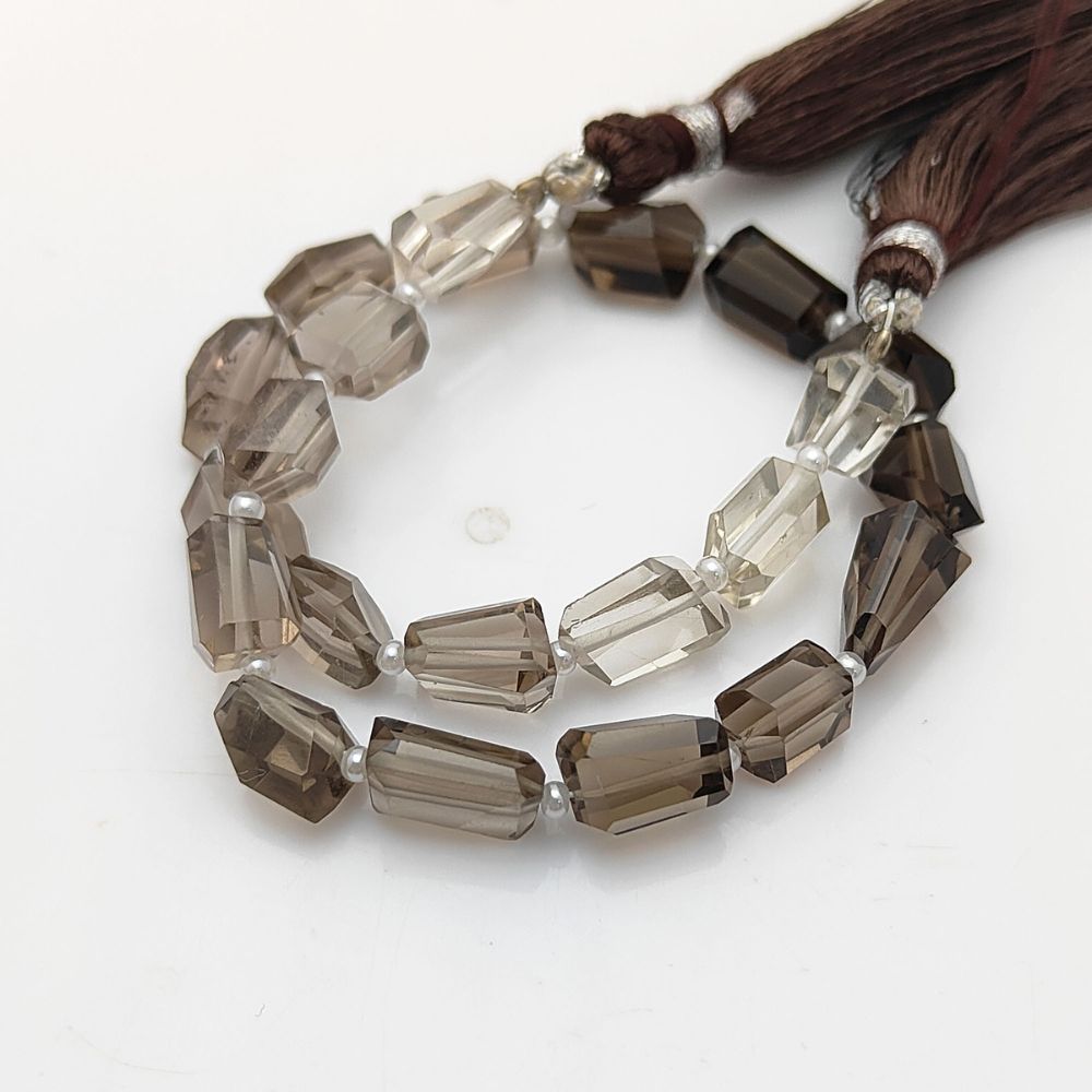 Smoky Quartz Nugget Beads Faceted 5-12mm Natural Gemstones for Jewelry Making & Beading