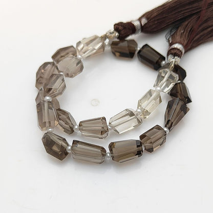 Smoky Quartz Nugget Beads Faceted 5-12mm Natural Gemstones for Jewelry Making & Beading