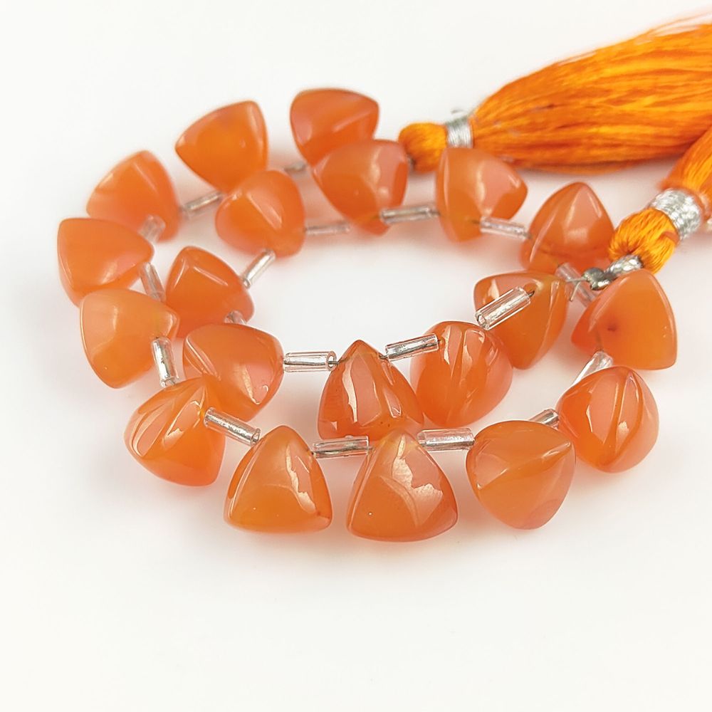 Glossy smooth carnelian briolettes for handmade jewelry