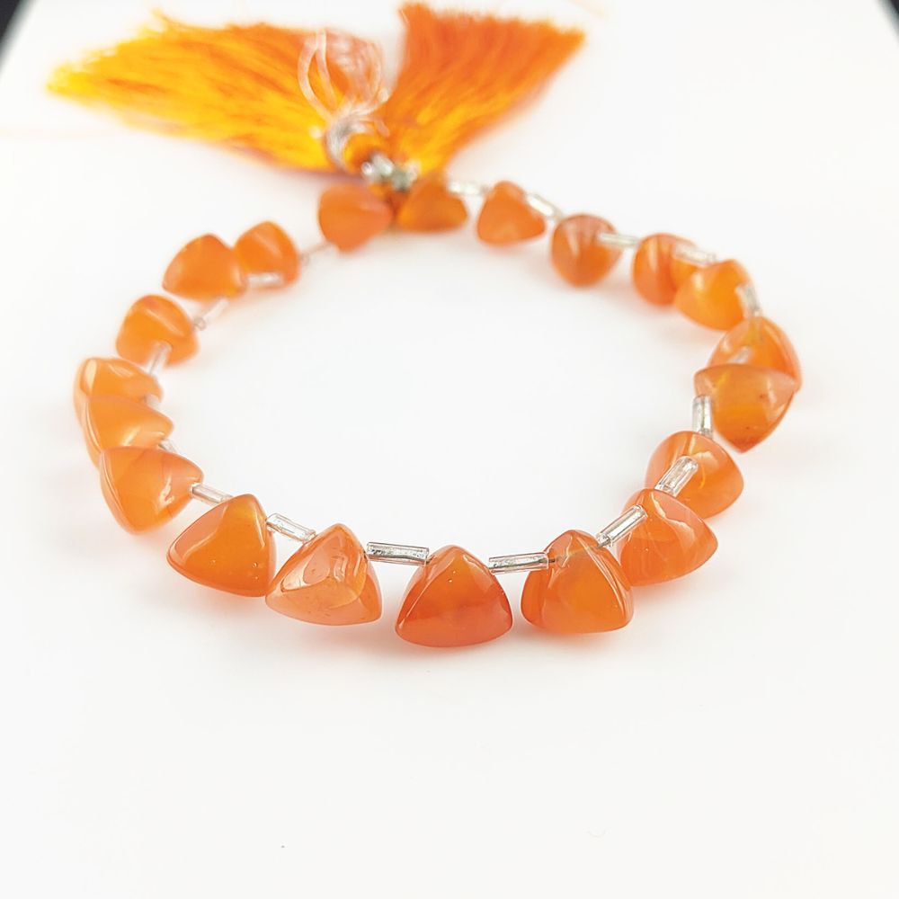 Trillion-shaped carnelian gemstone beads for DIY earrings and pendants