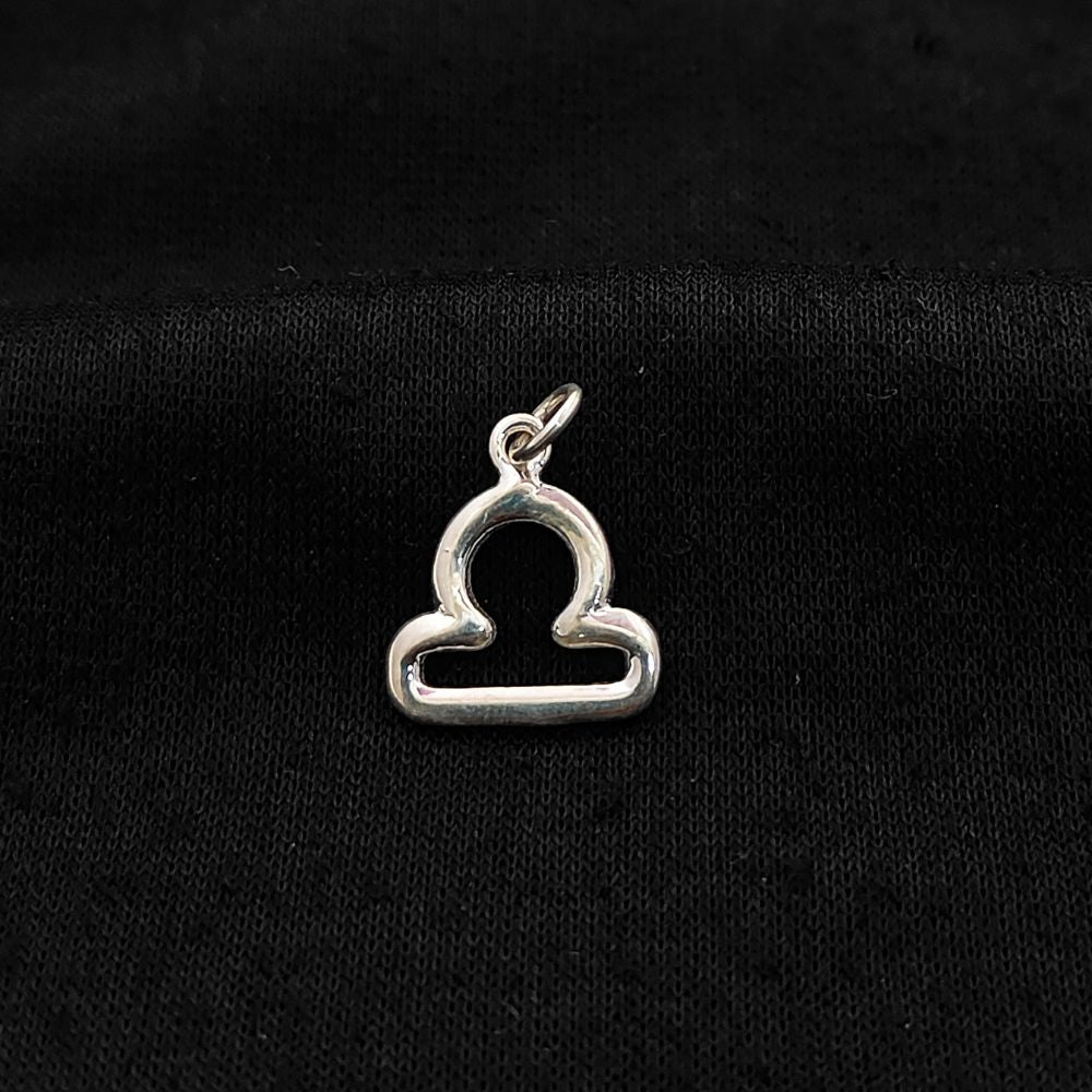 Sterling Silver Libra Zodiac Charm Celestial Horoscope Symbol Pendant, Astrology Jewelry for Women – Selling Per Piece