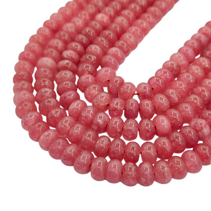Strawberry Quartz Gemstone Beads 8mm Rondelle Strand DIY Jewelry & Craft Essentials