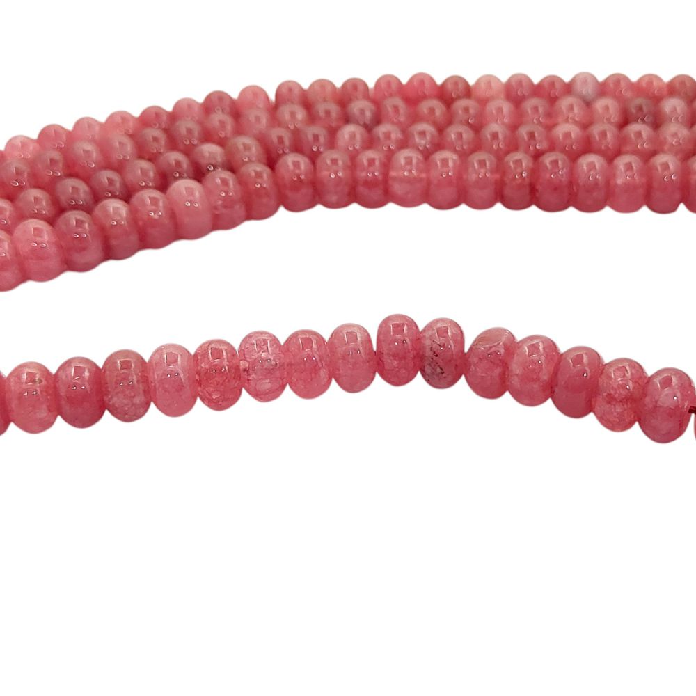 Strawberry Quartz Gemstone Beads 8mm Rondelle Strand DIY Jewelry & Craft Essentials