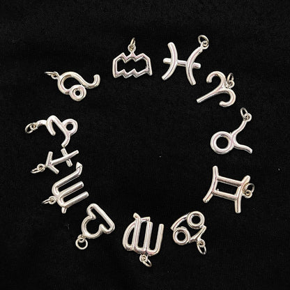 Taurus Star Sign Pendant Handmade 925 Sterling Silver Horoscope Symbol Charm – Selling Per Piece