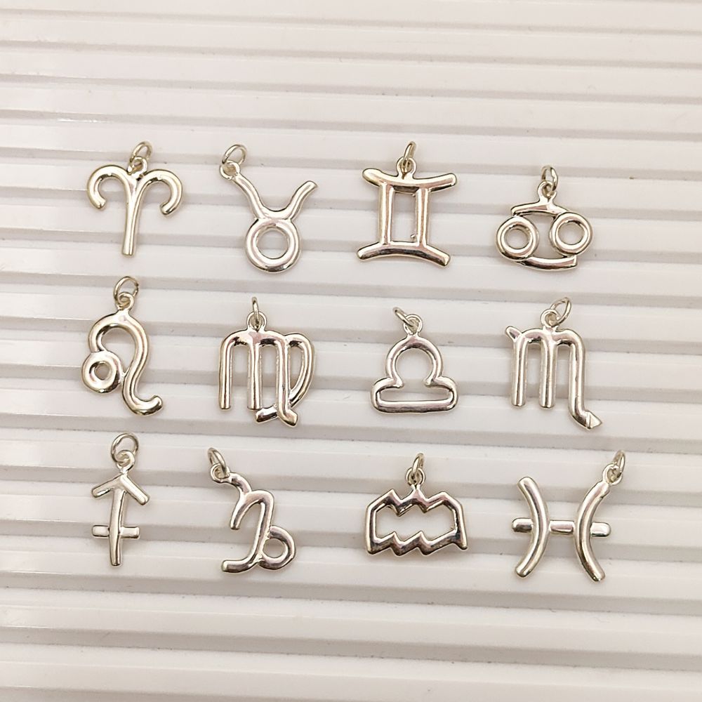 Taurus Star Sign Pendant Handmade 925 Sterling Silver Horoscope Symbol Charm – Selling Per Piece