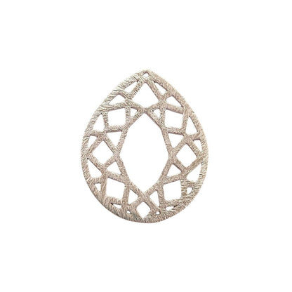 Teardrop Brass Pendant Charm, 1 Hole Drop for Jewelry Making, Earring Findings & DIY Supplies