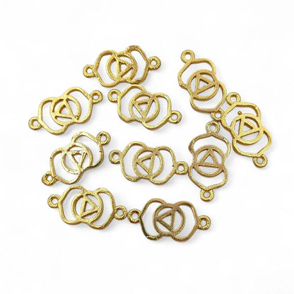 Handmade Gold & Silver 7 Chakra Charm Set Yoga Meditation Jewelry Connectors & DIY Findings- Selling According Variation