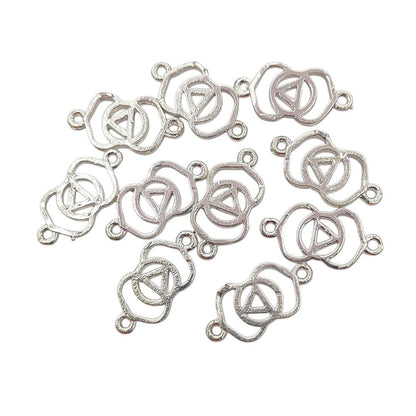 Handmade Gold & Silver 7 Chakra Charm Set Yoga Meditation Jewelry Connectors & DIY Findings- Selling According Variation